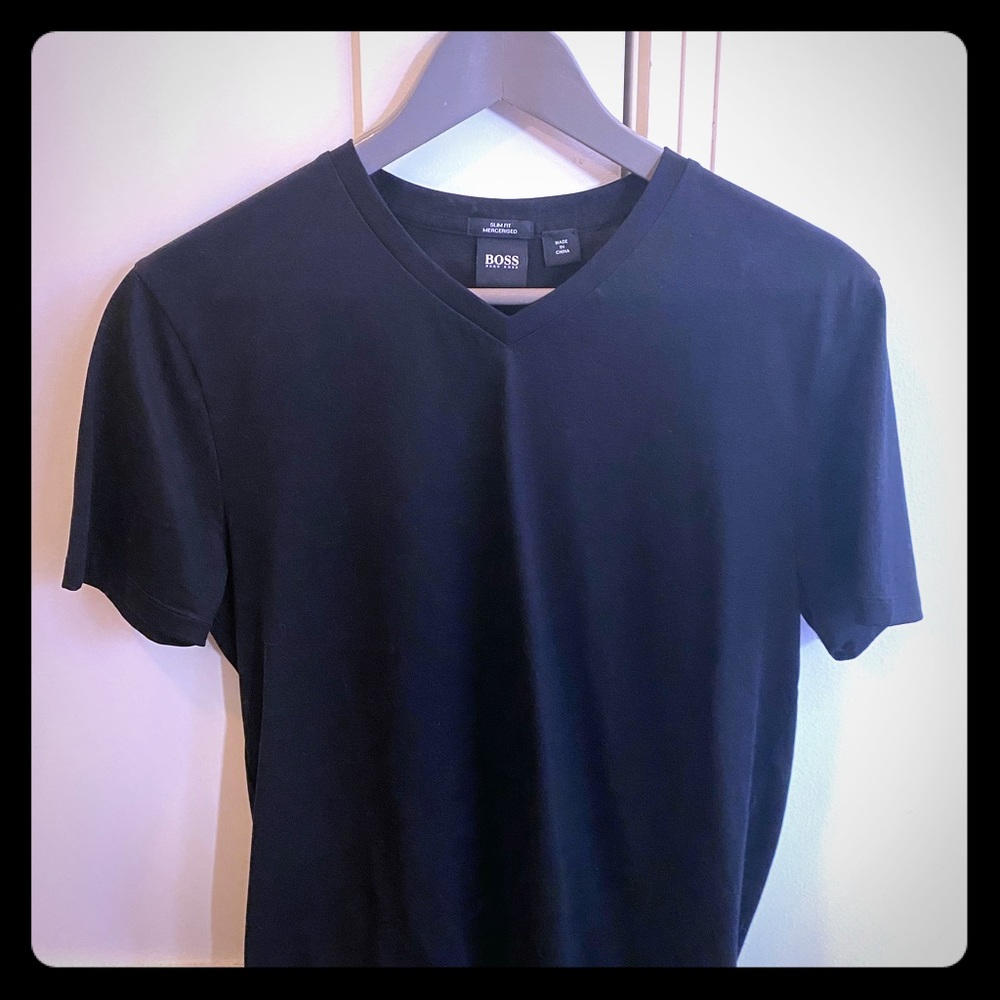 Hugo Boss black short sleeve v-neck, never worn